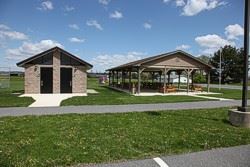 Building and covered shelter at Braden Airport Park